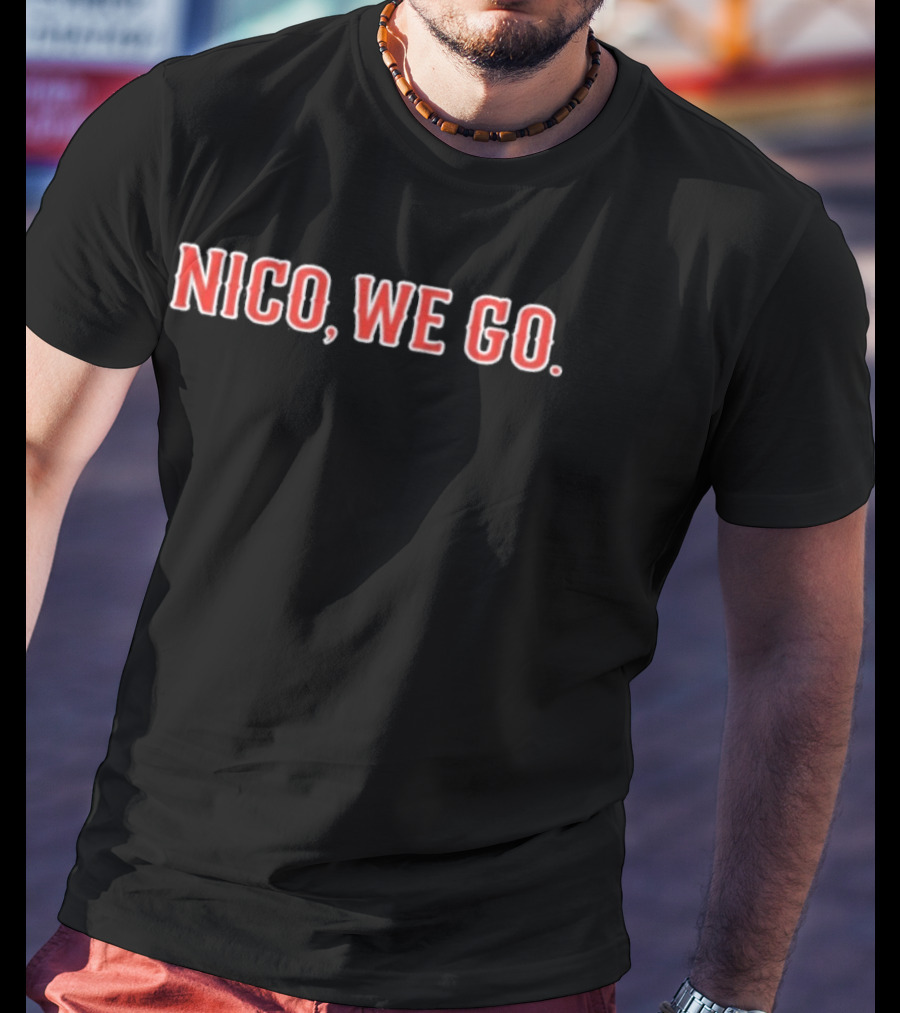 Nico We Go Bold Lettering Red T-Shirt
