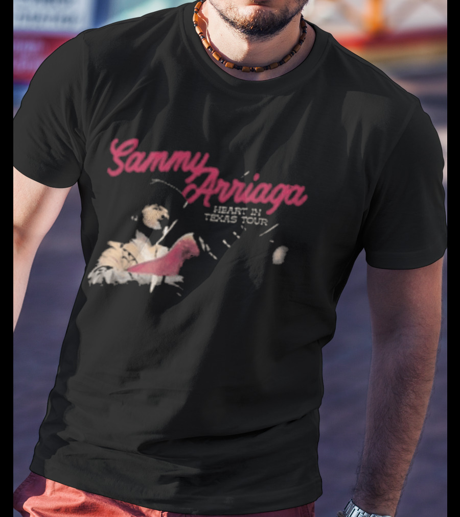 Sammy Arriaga Heart In Texas Tour Cowboy Boot Desert Scene T-Shirt