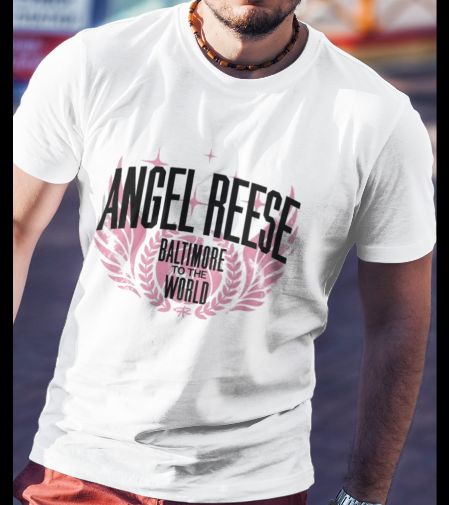 Angel Reese Baltimore To The World 2026 Star Laurel Wreath T-Shirt