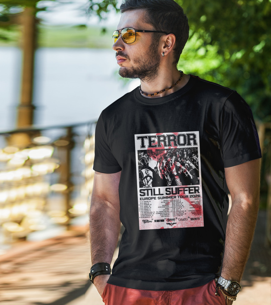 TERROR Still Suffer Europe Summer Tour 2026 With Stick To Your Guns And The Ghost Inside T-Shirt