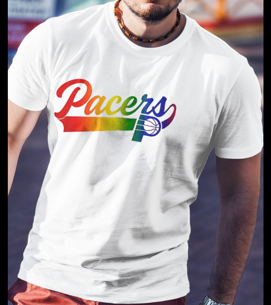Indiana Pacers Pride Rainbow Game Night T-Shirt