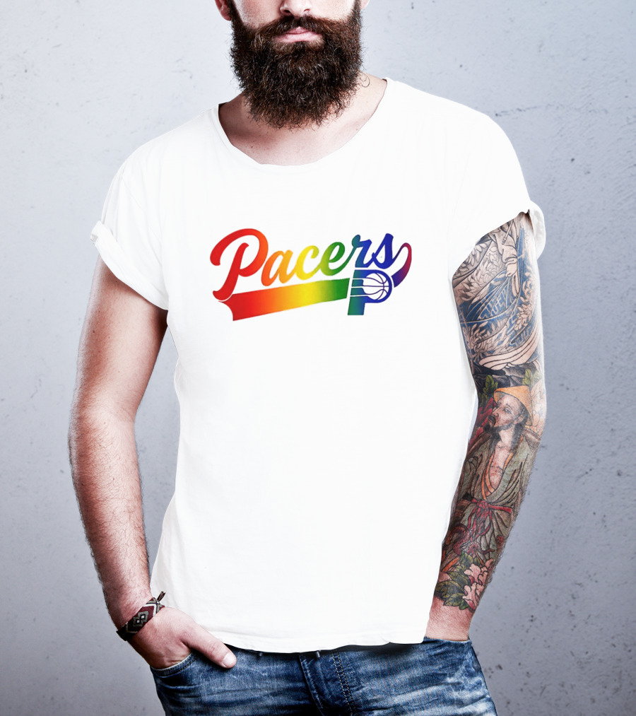 Indiana Pacers Pride Rainbow Game Night T-Shirt