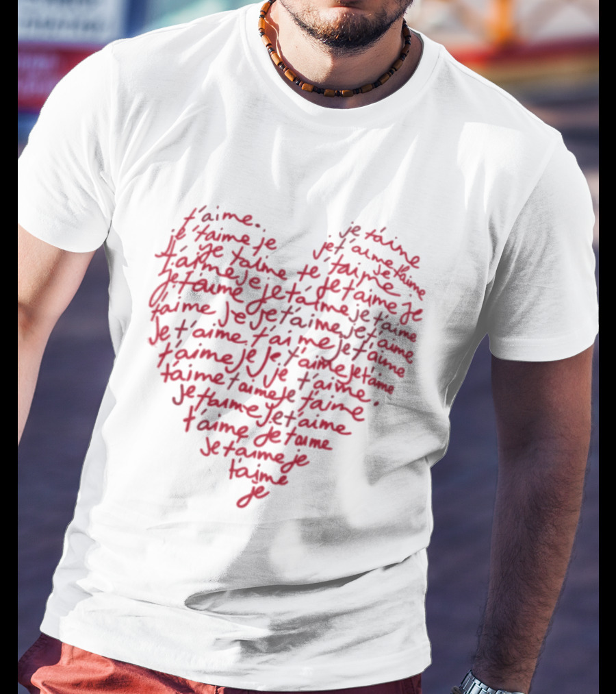 Kirsten McDuffie Je T'Aime Heart Red T-Shirt