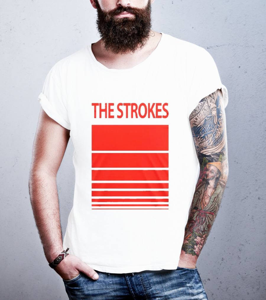 The Strokes 2026 Tour San Francisco Bold Red Stripes T-Shirt