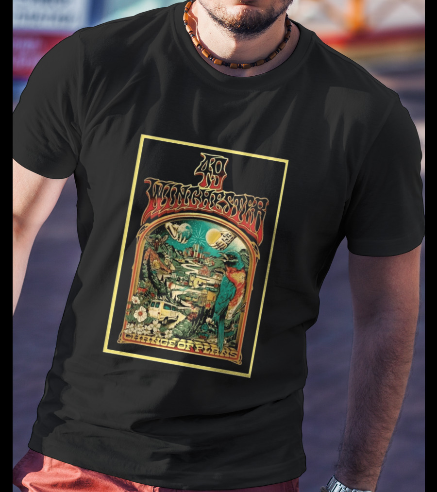 49 Winchester Change Of Plans Psychedelic Nature Cityscape Bird Van Moonflower T-Shirt