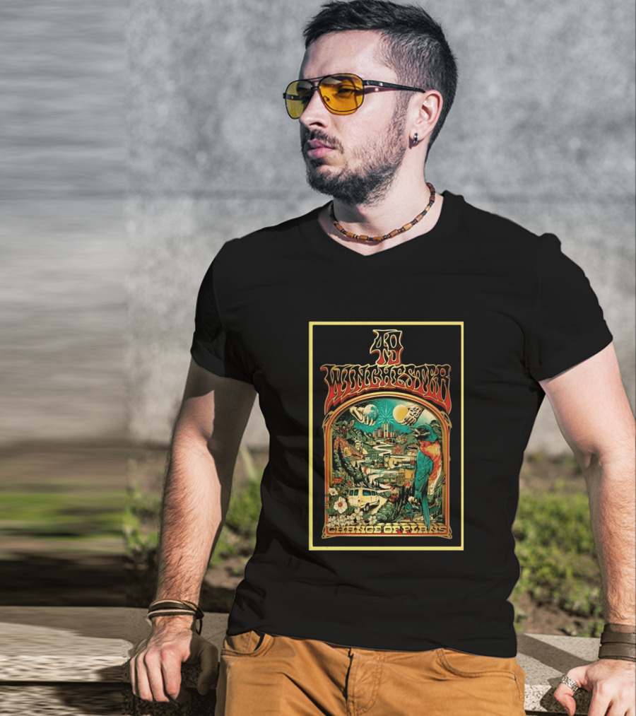 49 Winchester Change Of Plans Psychedelic Nature Cityscape Bird Van Moonflower T-Shirt
