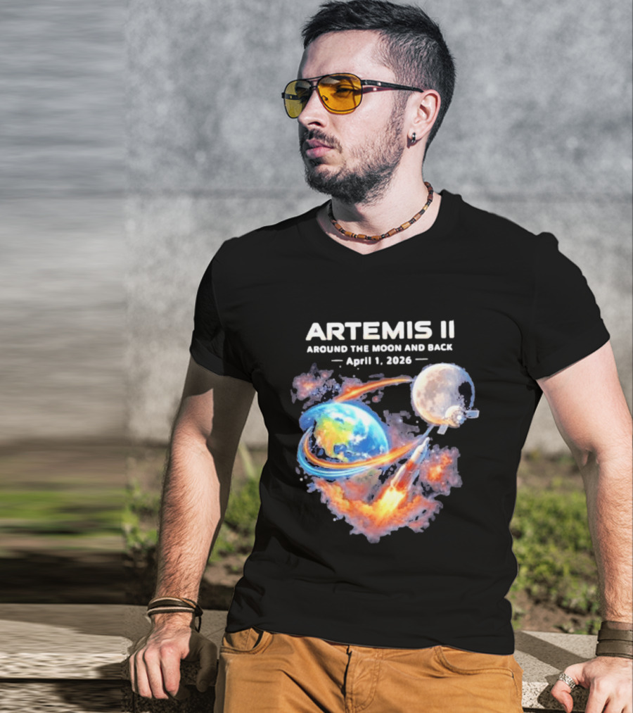 Artemis II Around The Moon And Back April 1 2026 T-Shirt