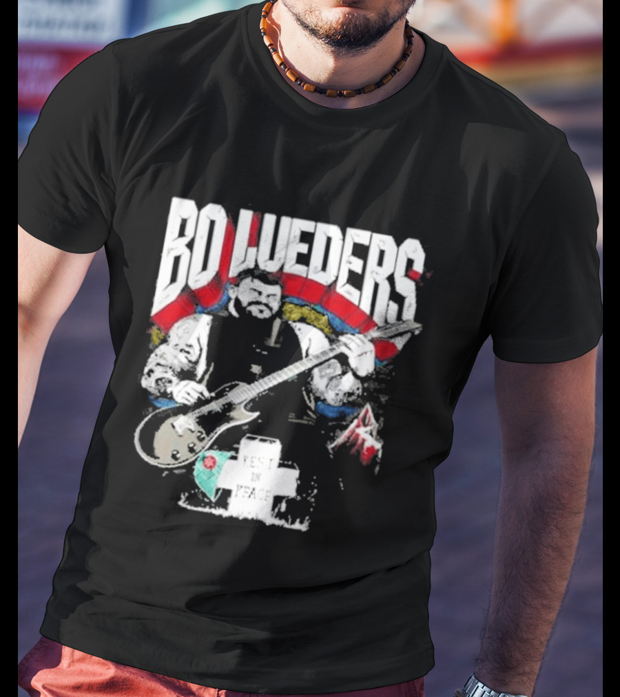 Bo Lueders Guitar Tribute Edgemen Rest In Peace T-Shirt