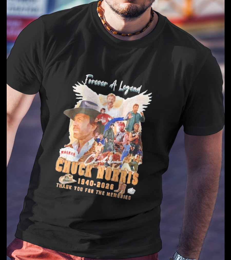 Forever A Legend Chuck Norris Thank You For The Memories 1940 2026 T-Shirt