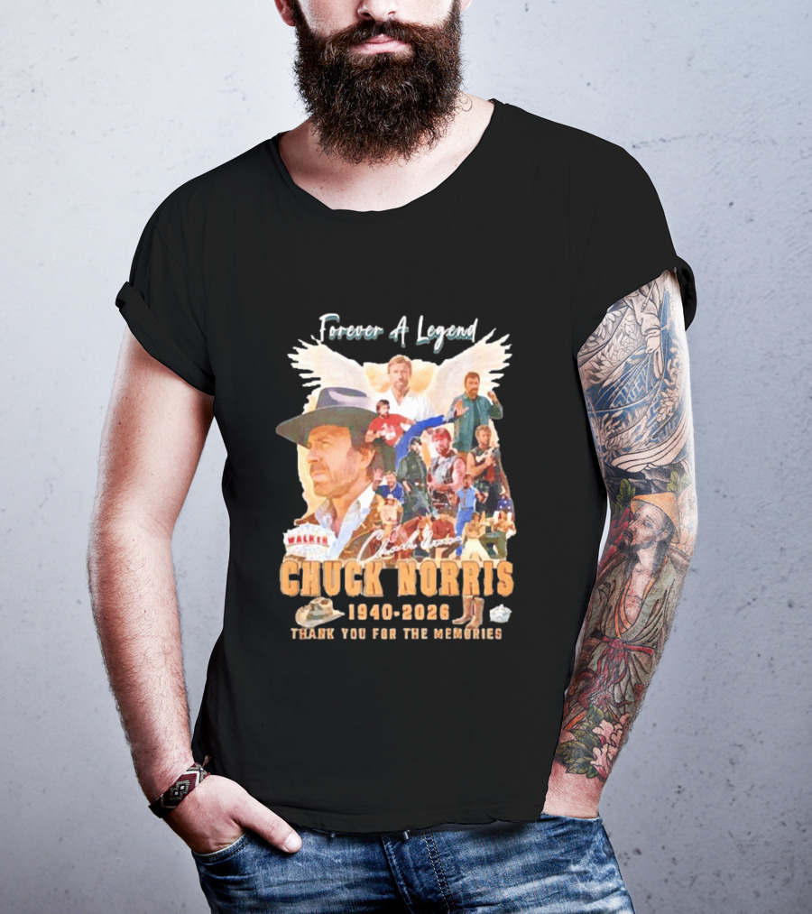 Forever A Legend Chuck Norris Thank You For The Memories 1940 2026 T-Shirt