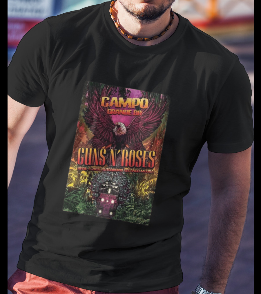 Campo Grande BR Guns N' Roses April 9 2026 Autodromo Orlando Moura Eagle Jungle T-Shirt