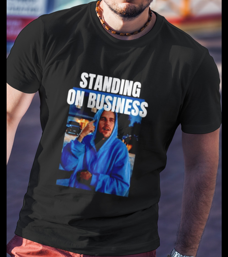 Standing On Business Blue Image T-Shirt
