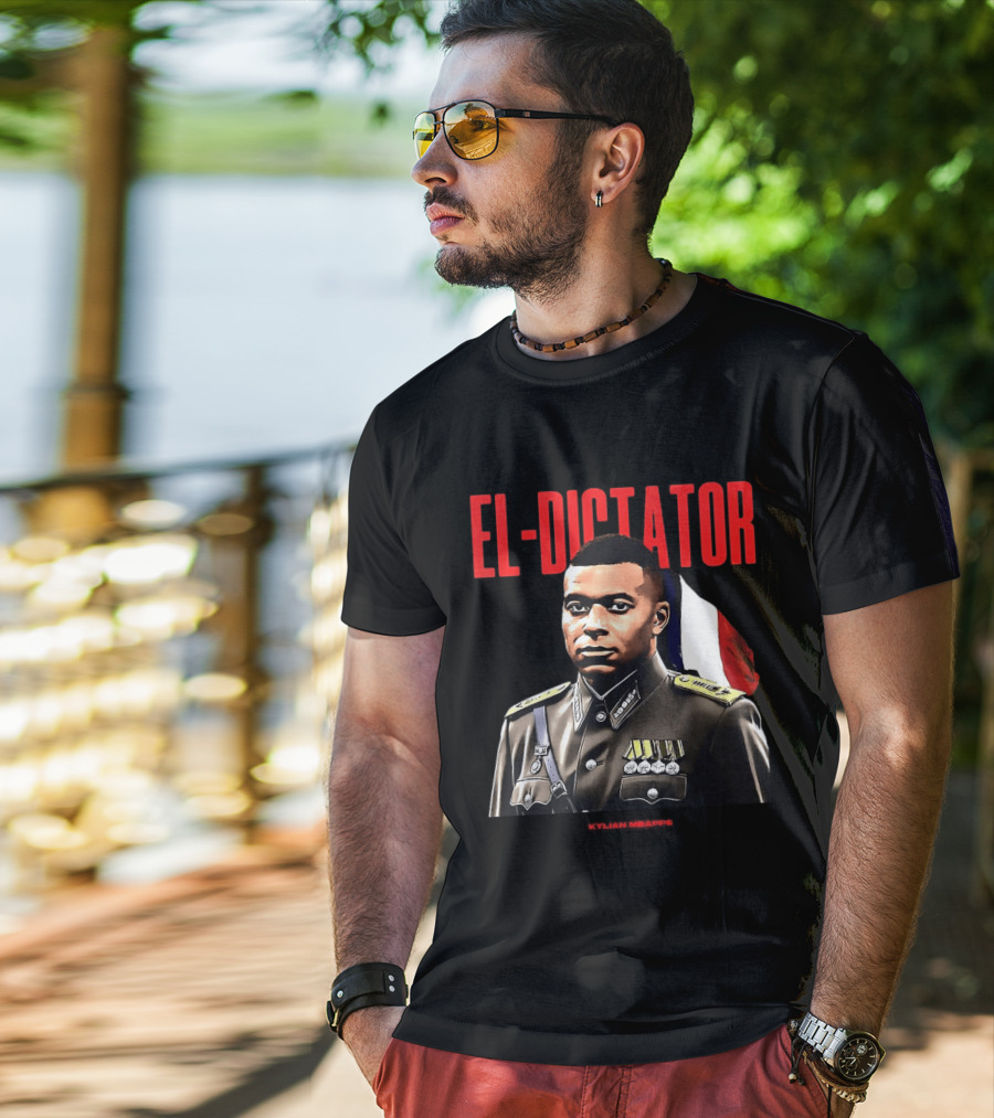 Kylian Mbappé El Dictator Military Uniform French Flag T-Shirt