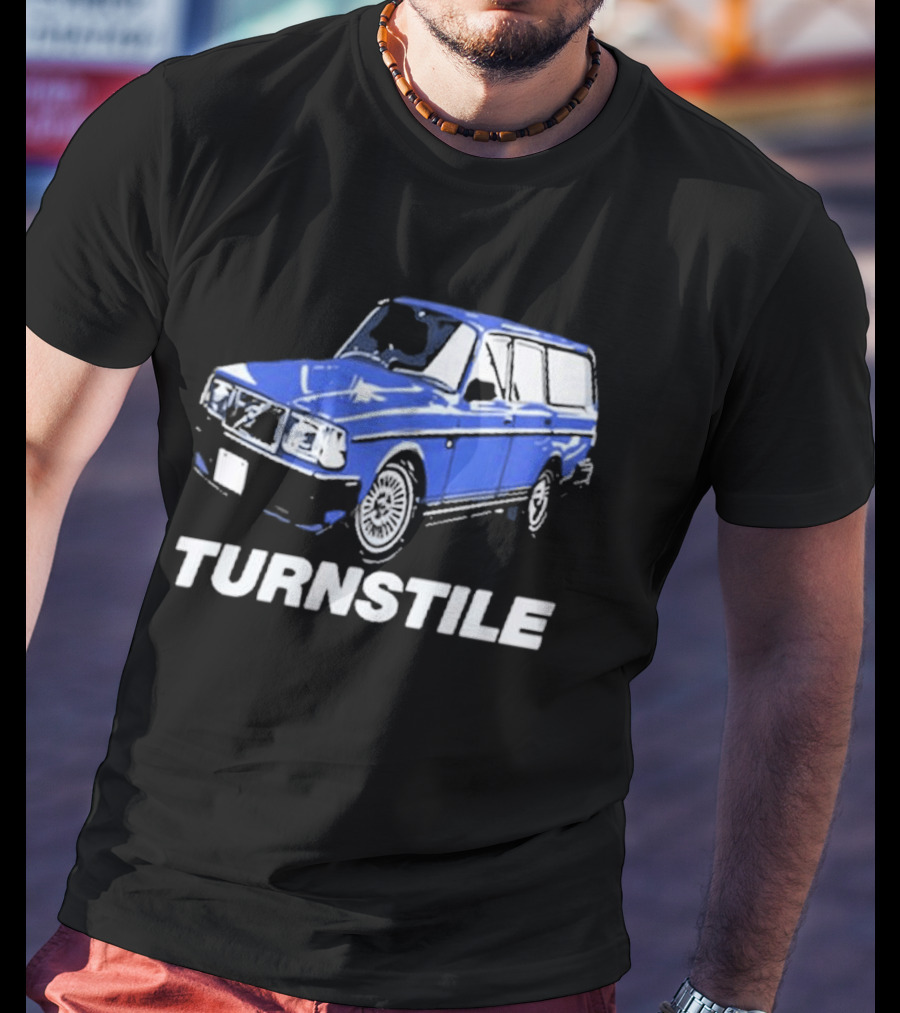 Turnstile Oversized Blue Car T-Shirt
