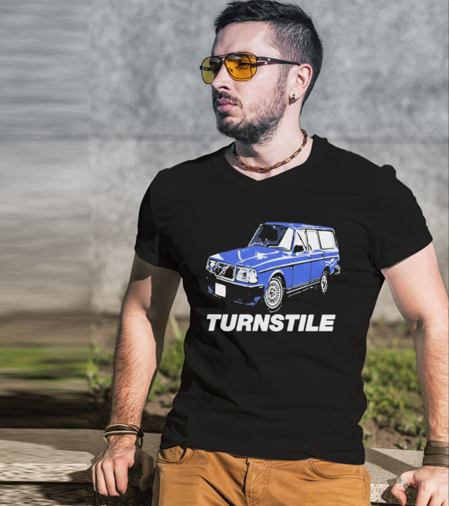 Turnstile Oversized Blue Car T-Shirt