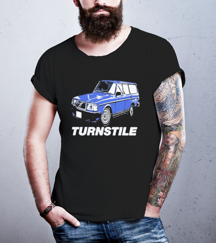 Turnstile Oversized Blue Car T-Shirt