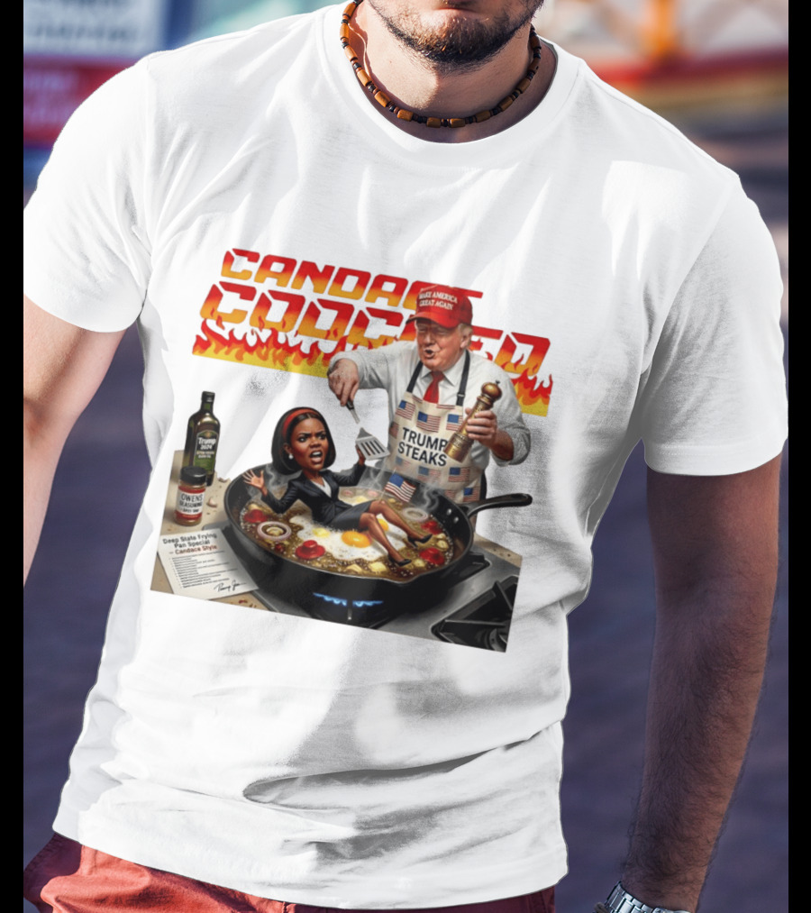 Candace Cooked Meme Trump Steaks Frying Pan Comedy T-Shirt