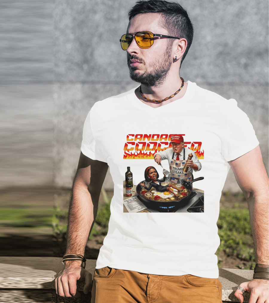 Candace Cooked Meme Trump Steaks Frying Pan Comedy T-Shirt
