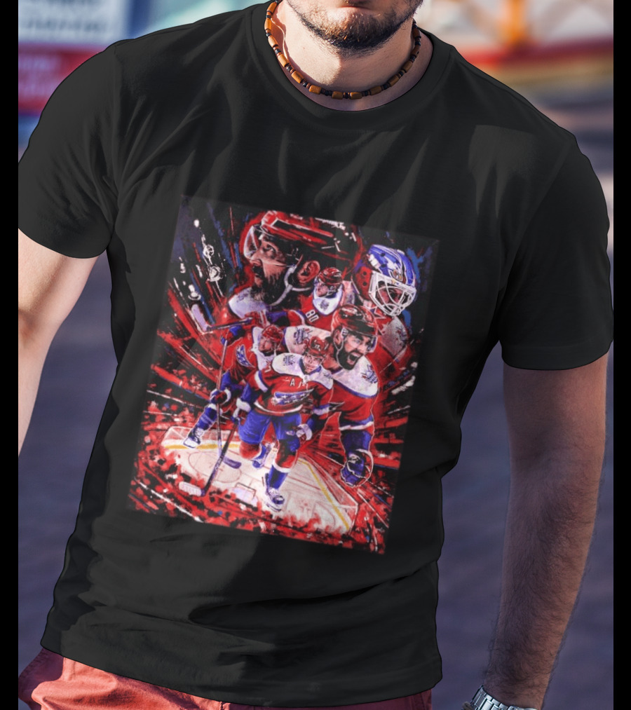 Washington Capitals Alex Ovechkin 2026 Hockey Team Players Montage T-Shirt