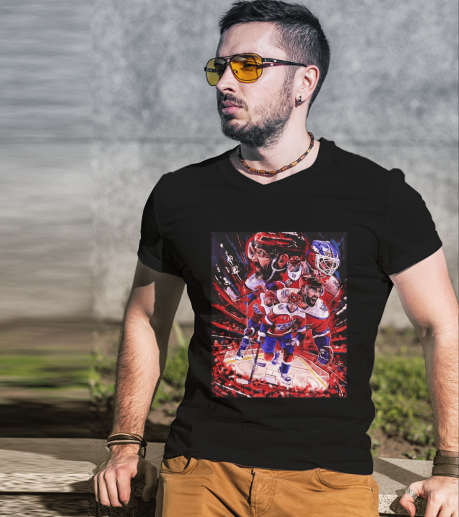 Washington Capitals Alex Ovechkin 2026 Hockey Team Players Montage T-Shirt