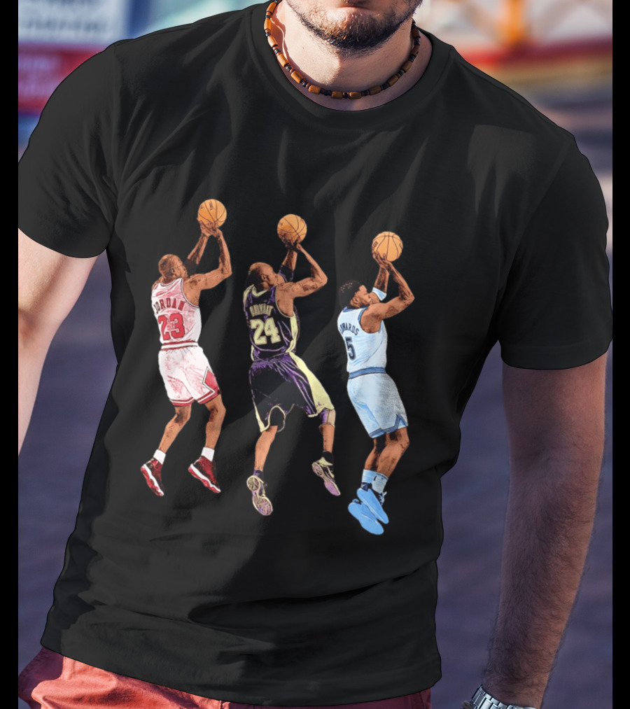 Fadeaway Jordan 23 Bryant 24 Edwards 5 Jump T-Shirt