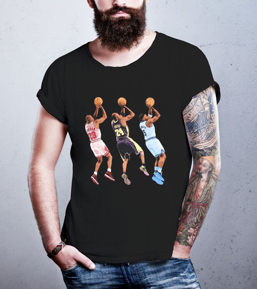 Fadeaway Jordan 23 Bryant 24 Edwards 5 Jump T-Shirt