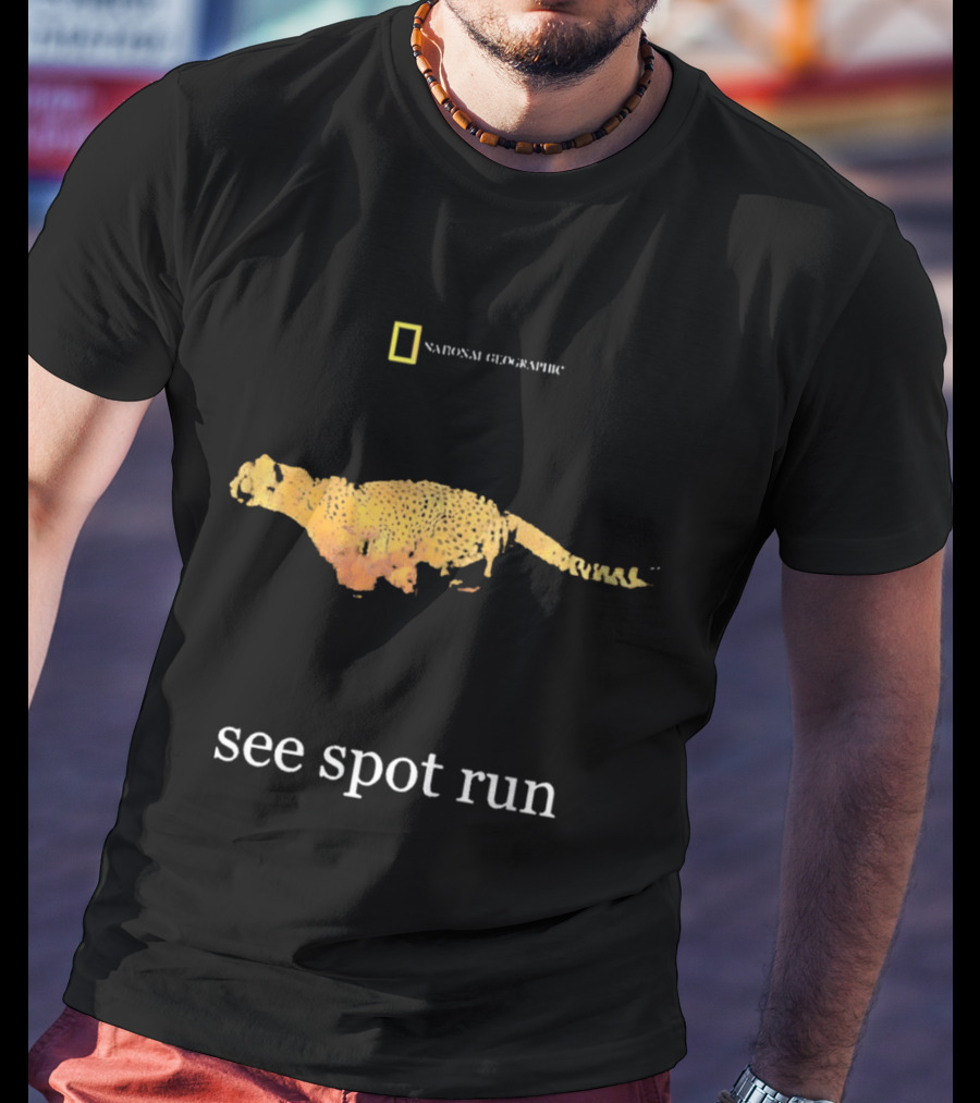 National Geographic See Spot Run Cheetah 2000s T-Shirt