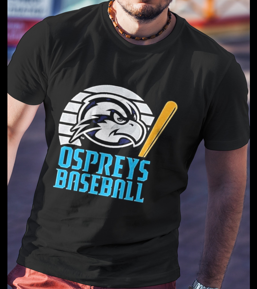 North Florida Ospreys Baseball Team Logo With Bat T-Shirt