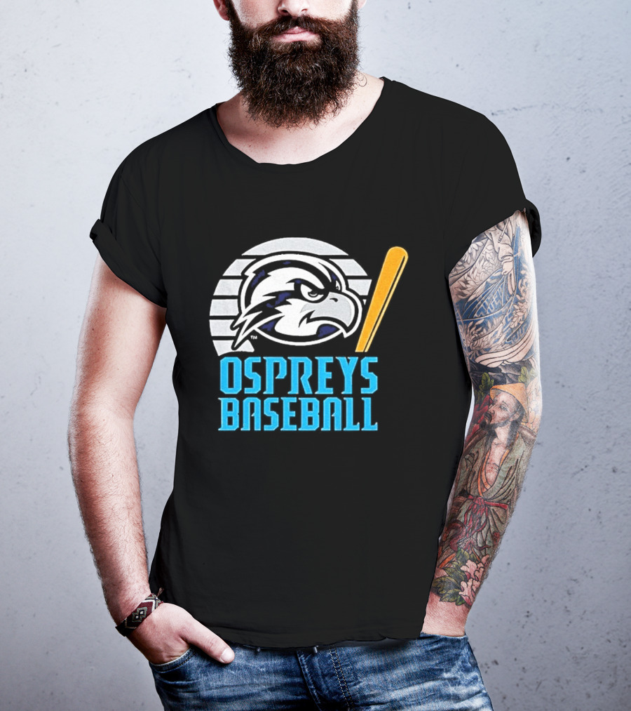 North Florida Ospreys Baseball Team Logo With Bat T-Shirt