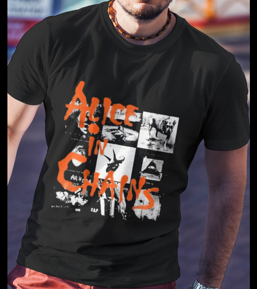 Alice In Chains Grunge Band Album Artwork Compilation T-Shirt
