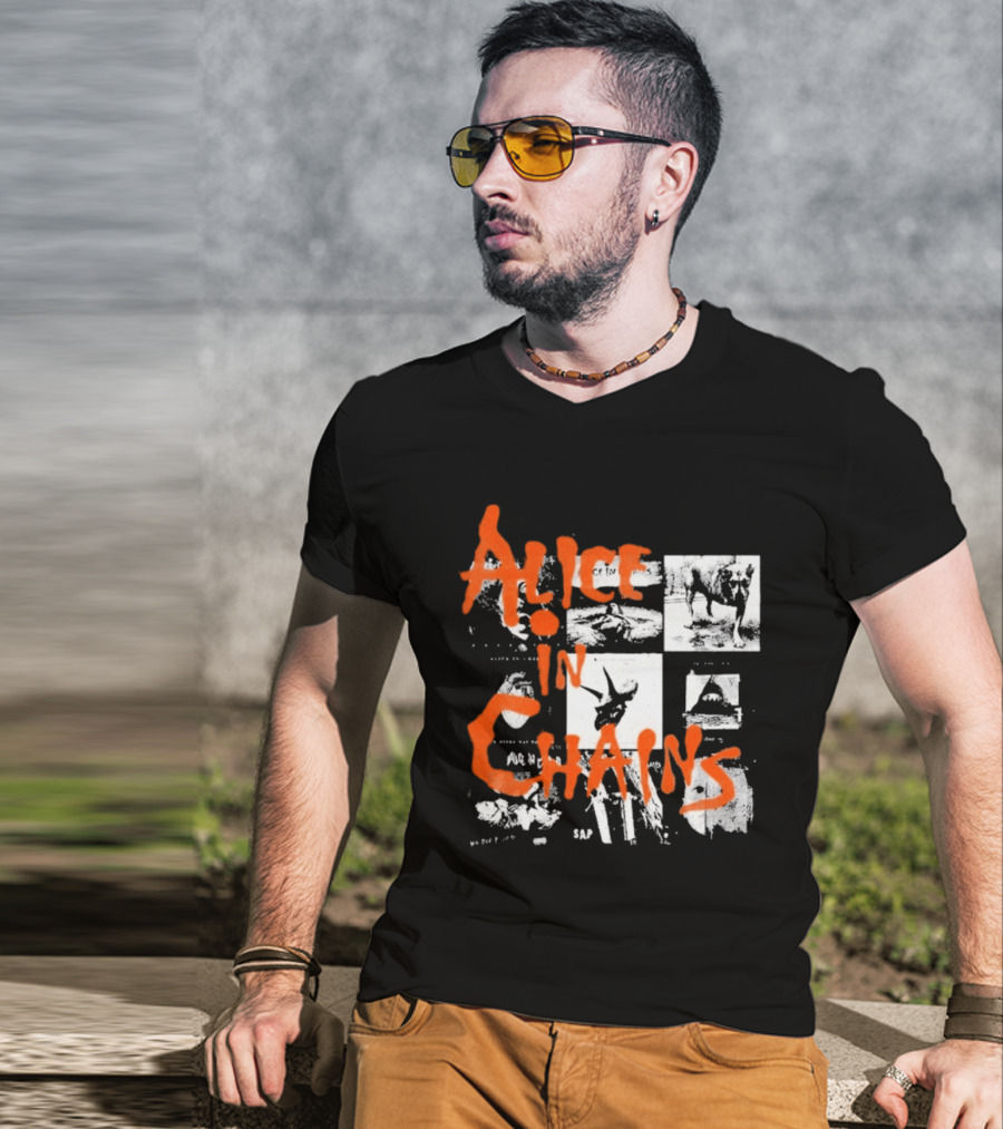 Alice In Chains Grunge Band Album Artwork Compilation T-Shirt