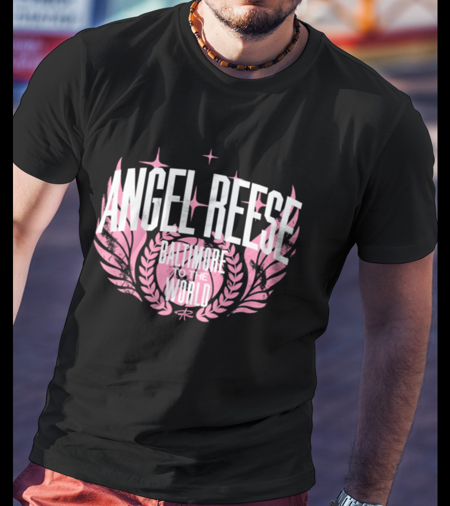 Angel Reese Baltimore To The World Laurel Wings Star Motif T-Shirt