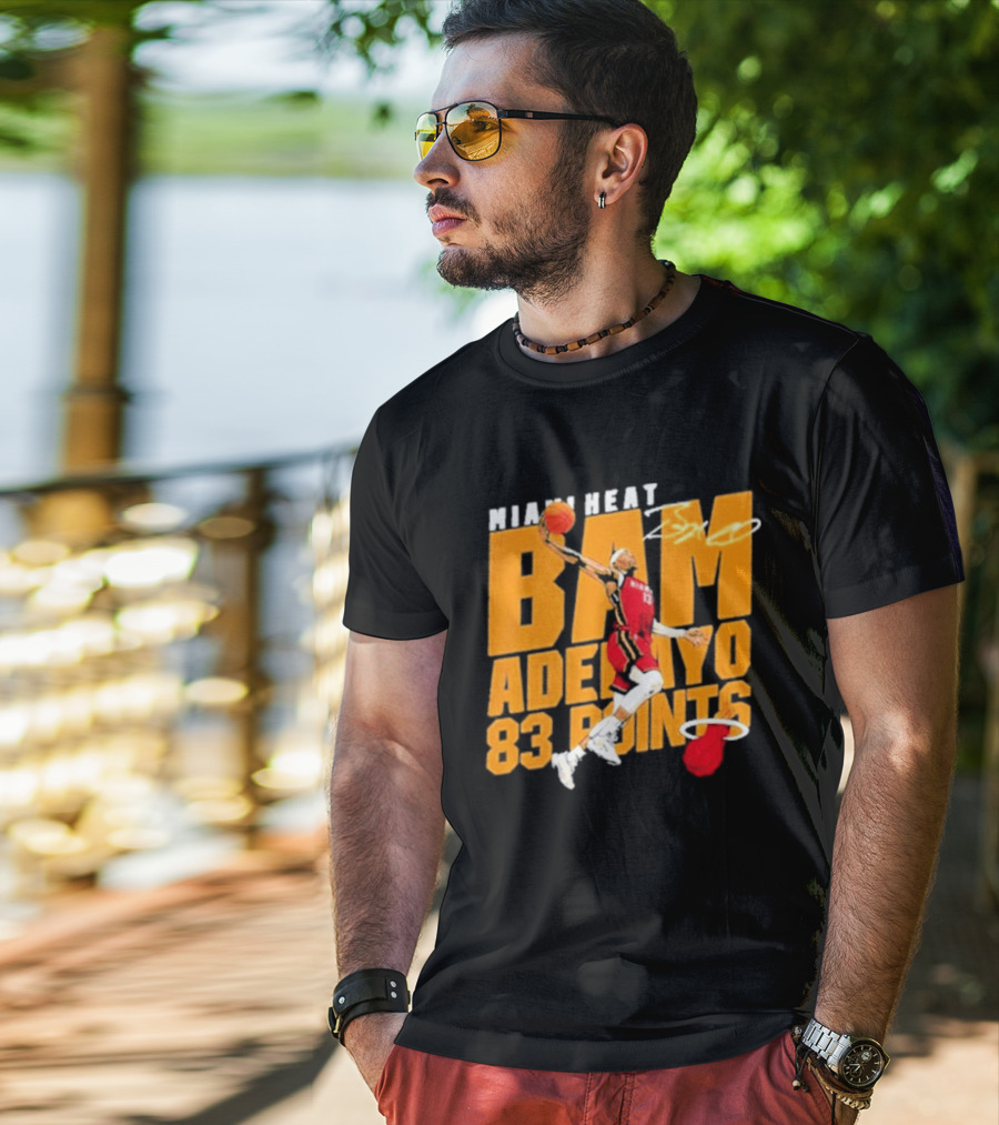 Miami Heat Bam Adebayo Slam Dunk 83 Points T-Shirt