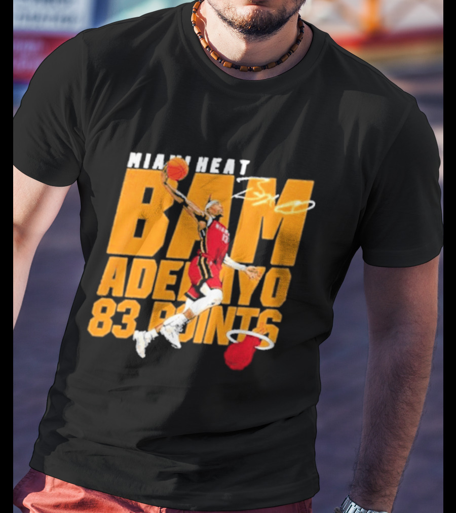 Miami Heat Bam Adebayo Slam Dunk 83 Points T-Shirt