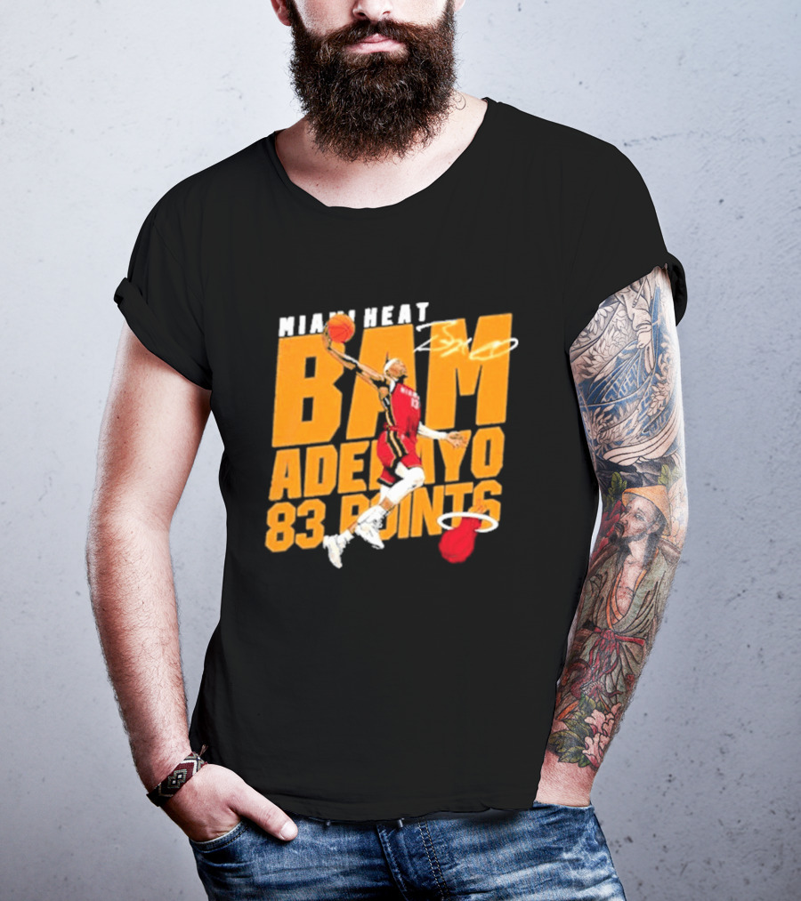 Miami Heat Bam Adebayo Slam Dunk 83 Points T-Shirt