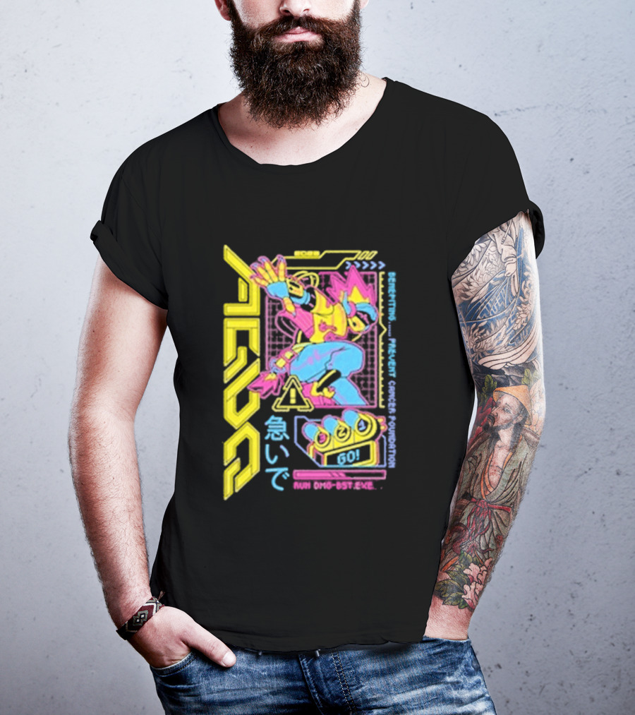 The Yetee AGDQ 26 Neon Anime Mech Retro Japanese T-Shirt