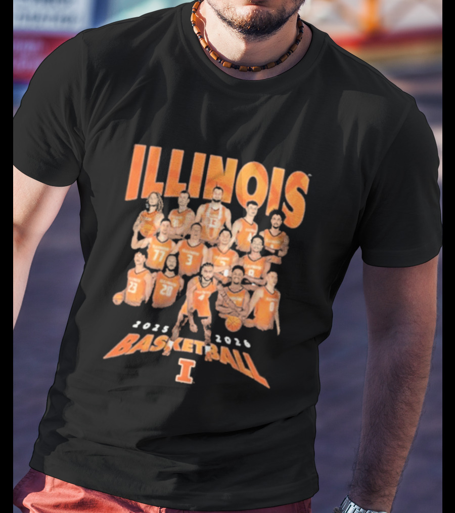 Illinois Basketball 2025 2026 Roster Players T-Shirt