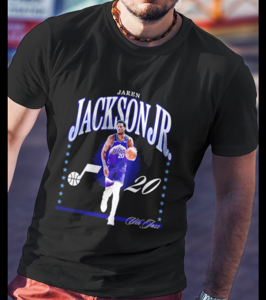 Jaren Jackson Jr. Utah Jazz 20 NBA Basketball Fan Collection T-Shirt
