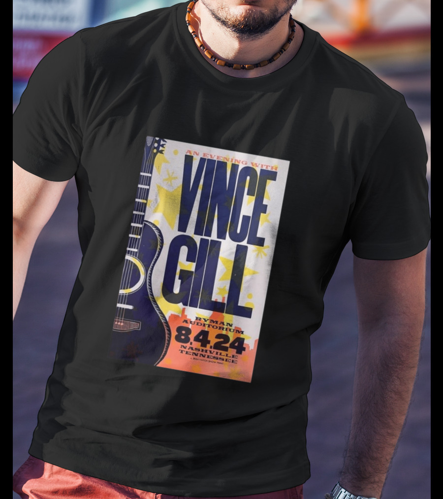 An Evening With Vince Gill Ryman Auditorium 8.4.24 Nashville Tennessee T-Shirt