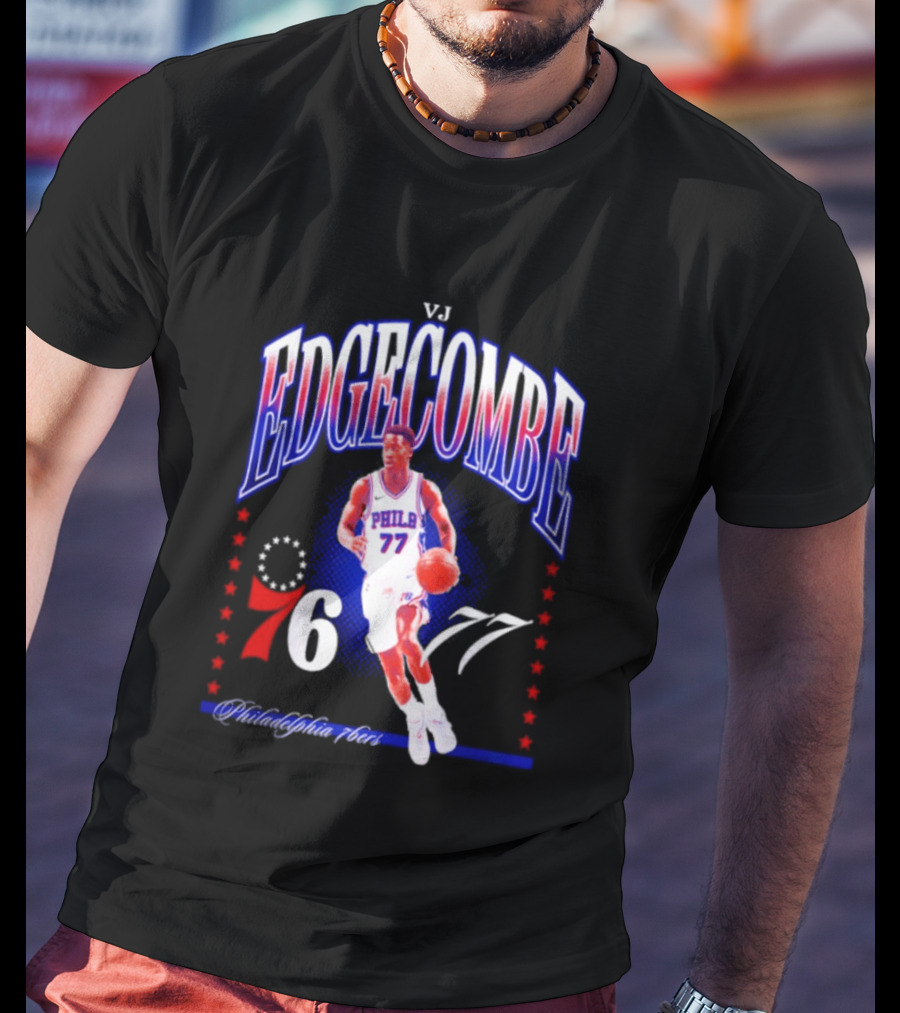 VJ Edgecombe Philadelphia 76ers 77 NBA Hype T-Shirt