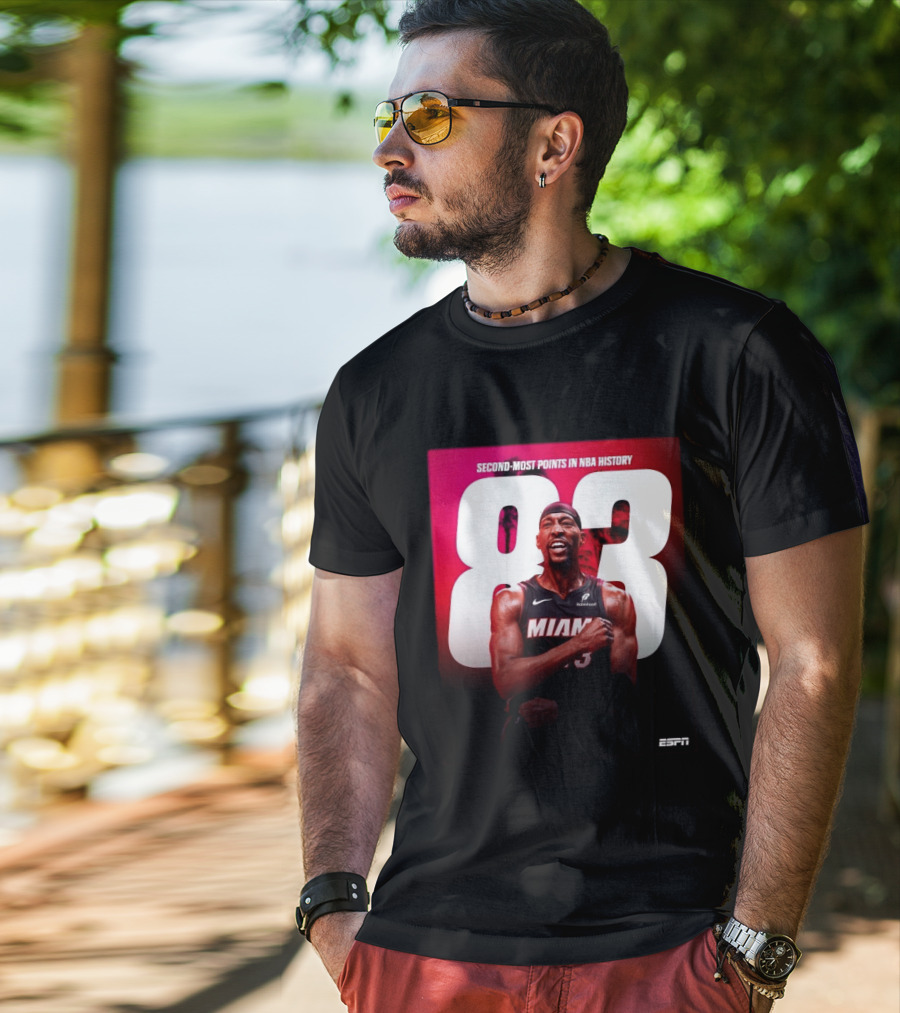 Bam Adebayo 83 Second Most Points NBA History Miami ESPN T-Shirt