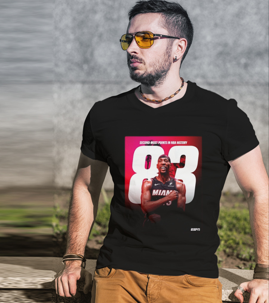 Bam Adebayo 83 Second Most Points NBA History Miami ESPN T-Shirt