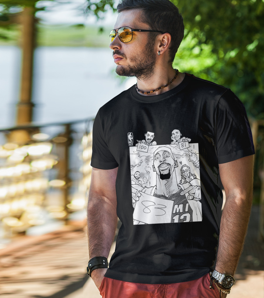 Bam Adebayo 83 Points Wilt Bam Kobe 2nd Highest Scoring Game NBA History Cartoon Miami 13 T-Shirt