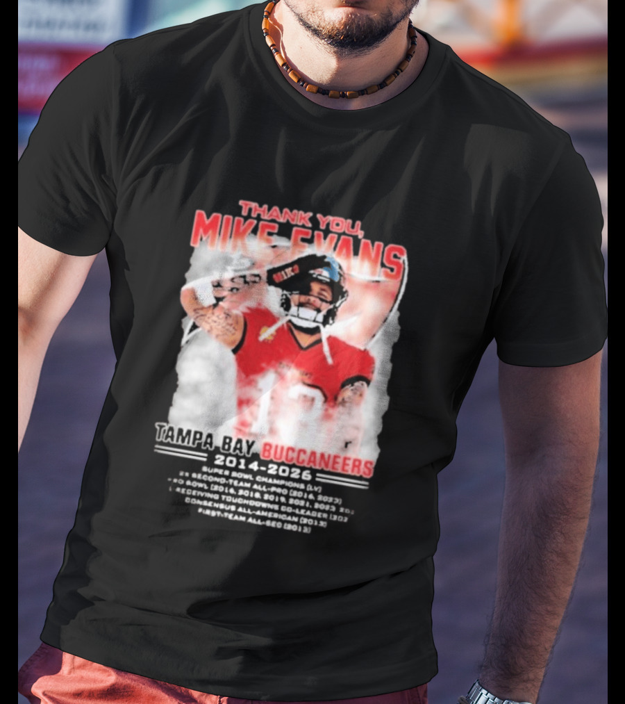 Mike Evans 13 Tampa Bay Buccaneers Thank You 2014 2026 T-Shirt
