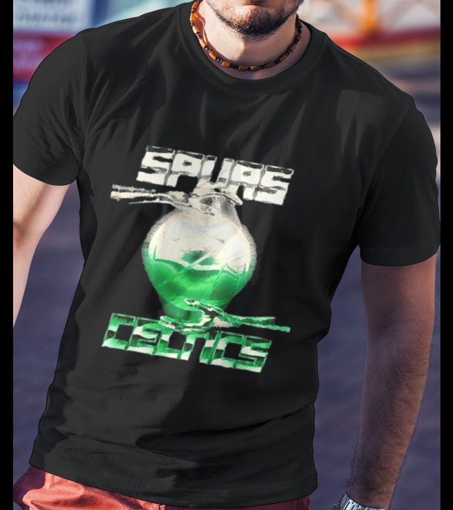 San Antonio Spurs Vs Boston Celtics NBA 2026 Glowing Basketball T-Shirt