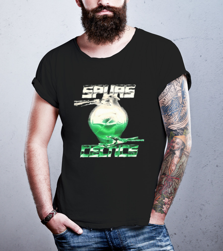 San Antonio Spurs Vs Boston Celtics NBA 2026 Glowing Basketball T-Shirt