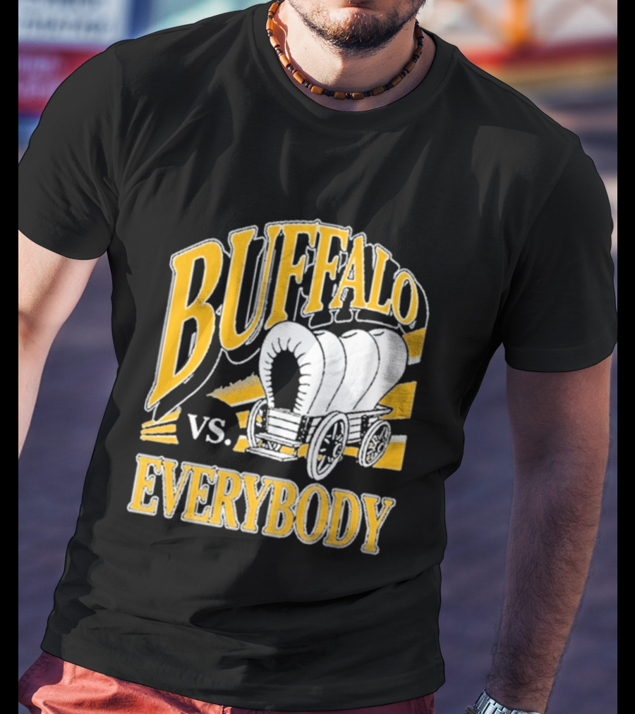 Buffalo Vs. Everybody Spittin' Chiclets Covered Wagon T-Shirt