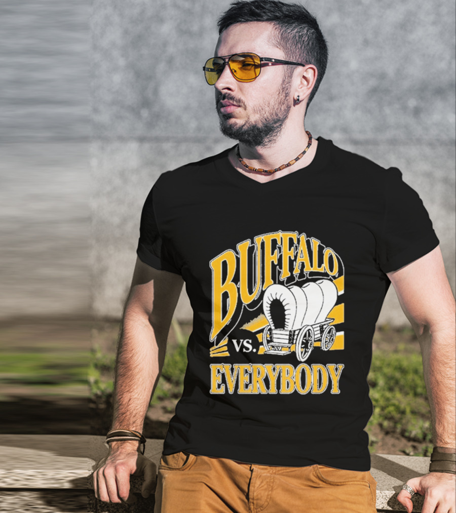 Buffalo Vs. Everybody Spittin' Chiclets Covered Wagon T-Shirt