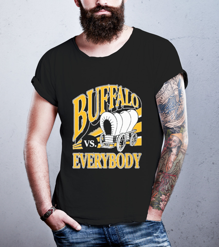 Buffalo Vs. Everybody Spittin' Chiclets Covered Wagon T-Shirt