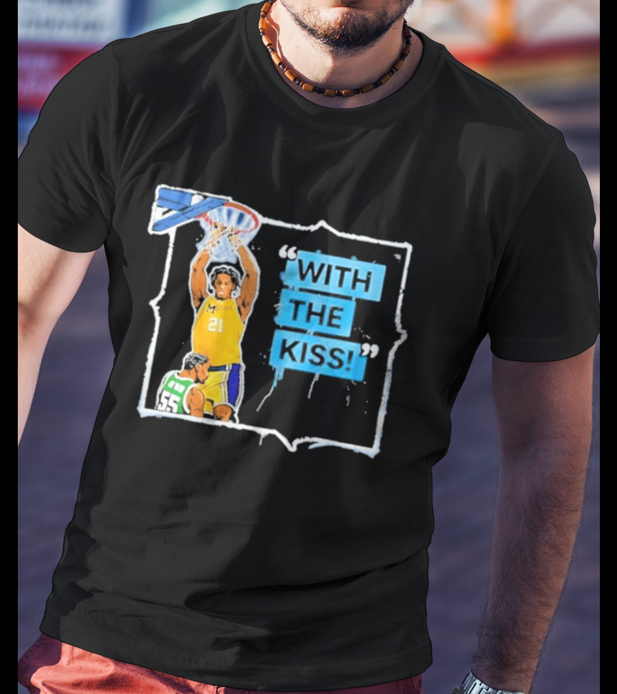 Morez Johnson Jr. 21 Dunking Action With The Kiss T-Shirt